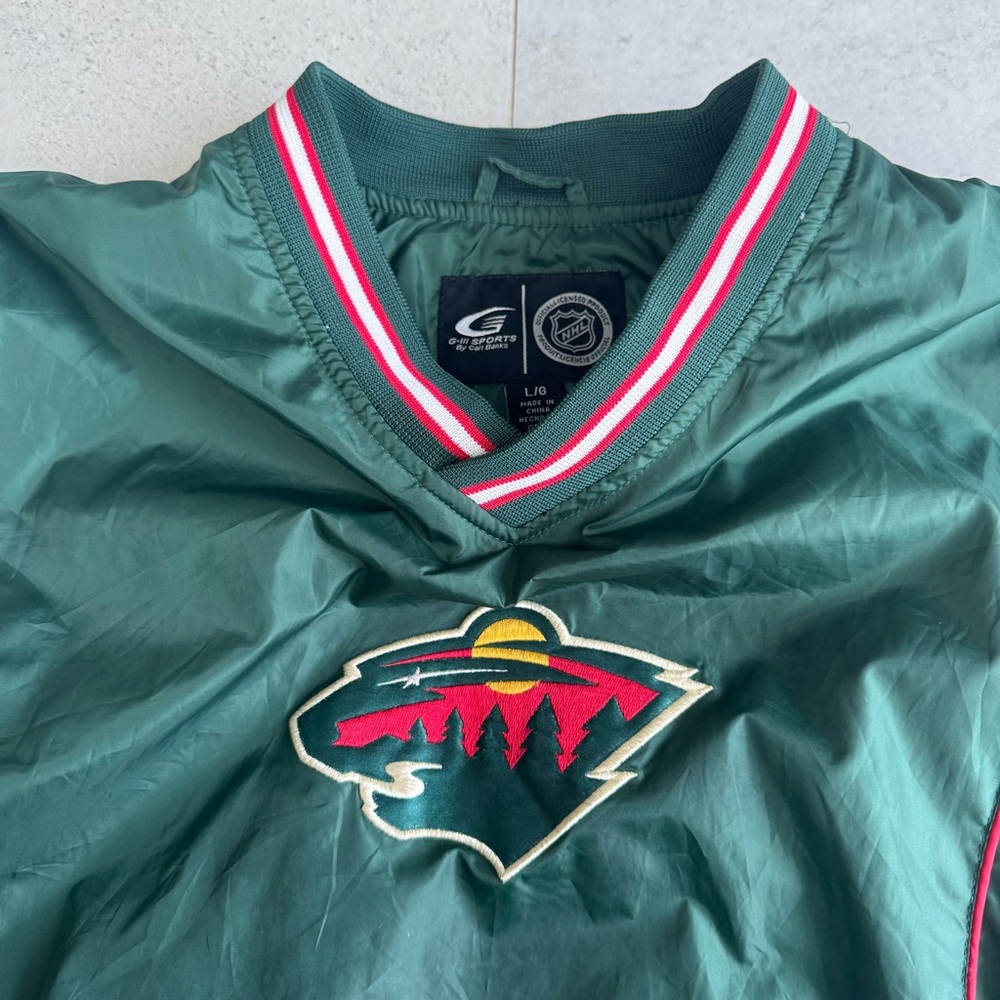 Vintage NHL Minnesota Wild Pullover Windbreaker Jacket Fits Size S/M - Picture 3 of 6